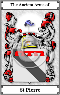 St Pierre Family Crest Download (JPG)  Book Plated - 150 DPI